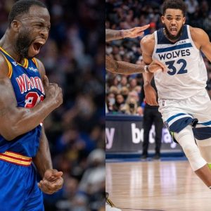 "Karl-Anthony Towns!! stop talking to people about the 'bros' and yelling this is a 'brotherhood' SMH": Draymond Green shuts down the Wolves big-man after the latter accused Russell Westbrook of chasing stats