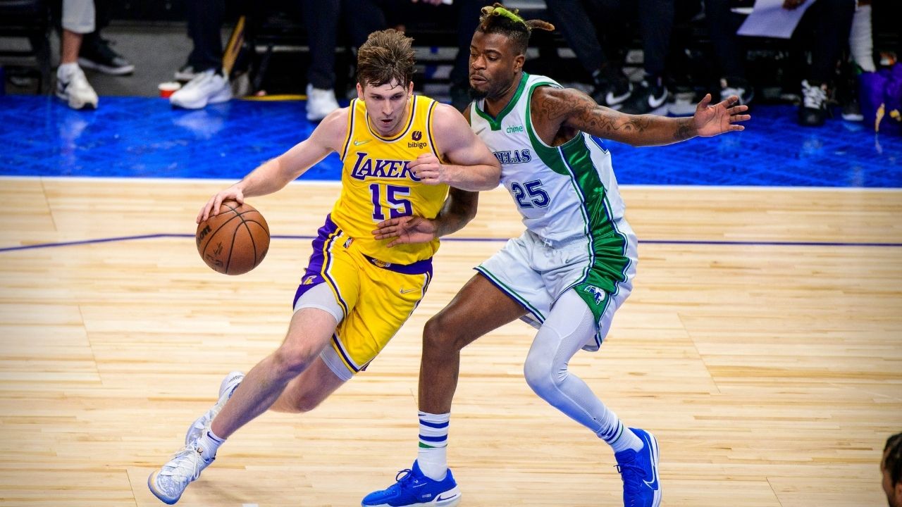 "You deserve it, Austin Reaves!": LeBron James, Anthony Davis, and the Lakers hilariously give rookie a cold shower after his incredible game winner vs Mavericks