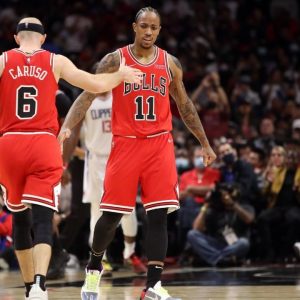 "We try to live up to Alex Caruso's standards": DeMar DeRozan applauds his Bulls teammate and former Laker for his incredible basketball IQ and energy levels