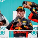 Lewis Hamilton, Max Verstappen and Daniel Ricciardo