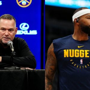 "I'm used to the Michael Malone that's vein popping out the side of his head, freaking out on the sidelines": DeMarcus Cousins on reuniting with his former Kings coach in Denver 