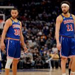 "Stephen Curry, Strength in Numbers is still alive and well!": Warriors' Klay Thompson talks to his Splash Brother after narrow win over the Brooklyn Nets