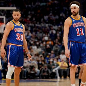 "Stephen Curry, Strength in Numbers is still alive and well!": Warriors' Klay Thompson talks to his Splash Brother after narrow win over the Brooklyn Nets