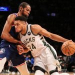 “Kevin Durant is the best player in the world... I’m just trying to get better”: Giannis Antetokounmpo praises the Nets' MVP after handing him a 121-109 loss in Brooklyn