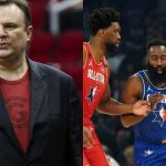 “No one is giving up three picks and an A-level player, who may be a B next to Joel, just to get Simmons back”: Sixers beat writer suggests the team might be willing to keep their All-Star until next season to land James Harden