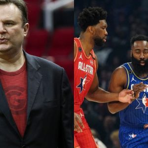 “No one is giving up three picks and an A-level player, who may be a B next to Joel, just to get Simmons back”: Sixers beat writer suggests the team might be willing to keep their All-Star until next season to land James Harden