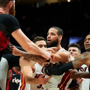 "Nurk doing what everyone has wanted to do for like 2 years now, open hand slap to Tyler Herro": NBA Twitter reacts to the Bosnian center throwing a hand at the Heat guard 