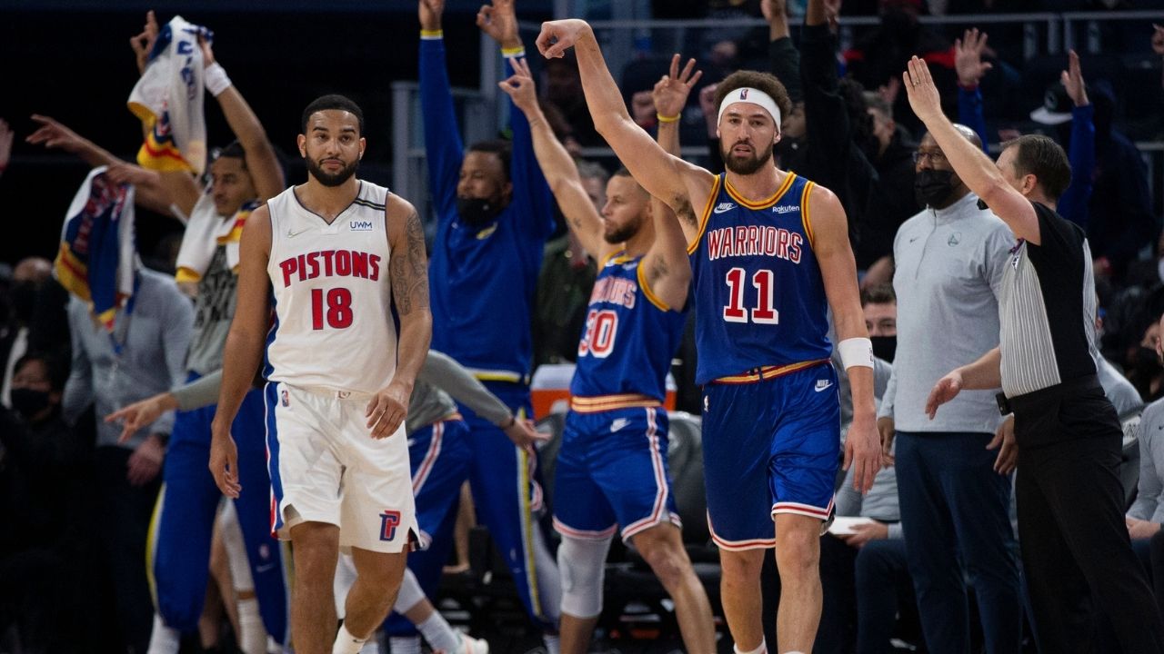 "I don't care if I miss 100 shots in a row, I'm never going to stop shooting the ball!": Warriors' Klay Thompson talks about going cold in the 2nd half against the Pistons, his return after 2.5 years