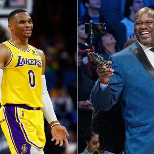 "Russell Westbrook, do you want that Shaqtin MVP once again?": NBA Twitter reacts to Shaq hollering at the Lakers point guard during their win vs Orlando Magic