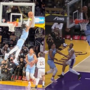 "Did Ja Morant just record the most athletic block of all time?!": Grizzlies' star stuns audience as he records an incredible block on Avery Bradley