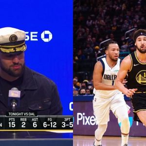 "I played Point Guard and Quarterback while growing up, so vision was always in my repertoire!": 'Sea Captain' Klay Thompson talks about his performance tonight, especially his behind-the-back passes