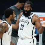 "I'mma give Kyrie Irving the shot!": James Harden replies hilariously when asked if Uncle Drew would play home games for the Brooklyn Nets