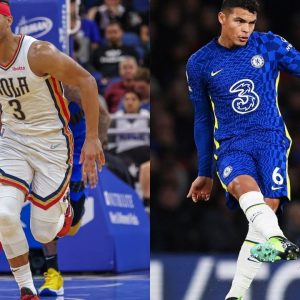 "OH THIAGO SILVAAAA!!!!!": New Orleans Pelicans guard Josh Hart cannot control his excitement as Chelsea defender Thiago Silva signs his contract renewal