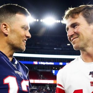 "You Sonned Tom Brady!": Eli Manning learns the New York slang for being 'owned in utter humiliation' at the Bucs QB's expense