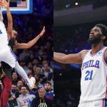 "Joel Embiid goes Godzilla on the 6"10' Jarrett Allen": The Philly center becomes the first player since Wilt Chamberlain to have a 40-point triple-double in franchise history