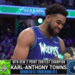 "Hey Shaquille O'Neal, I told you, Vegas got the odds wrong!": Karl-Anthony Towns becomes the first big to win the Mountain Dew 3-Point Contest, takes down Trae Young and Luke Kennard