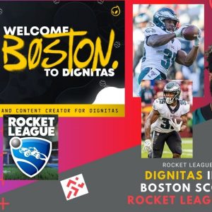 Boston Scott gets signed by dignitas as a Rocket League roster substitute and content creator while playing NFL for Eagles