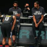 “They traded James Harden because he was eating all the NYC pizzas”: NBA Twitter hilariously trolls former Nets guard as news comes out that Kyrie Irving might play the home games in coming weeks