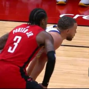 "THANK YOU KEVIN PORTER JR FOR IGNITING STEPHEN CURRY!": Warriors' fans thank the third-year Rockets player for trash talking the Chef, results in a 40-point night