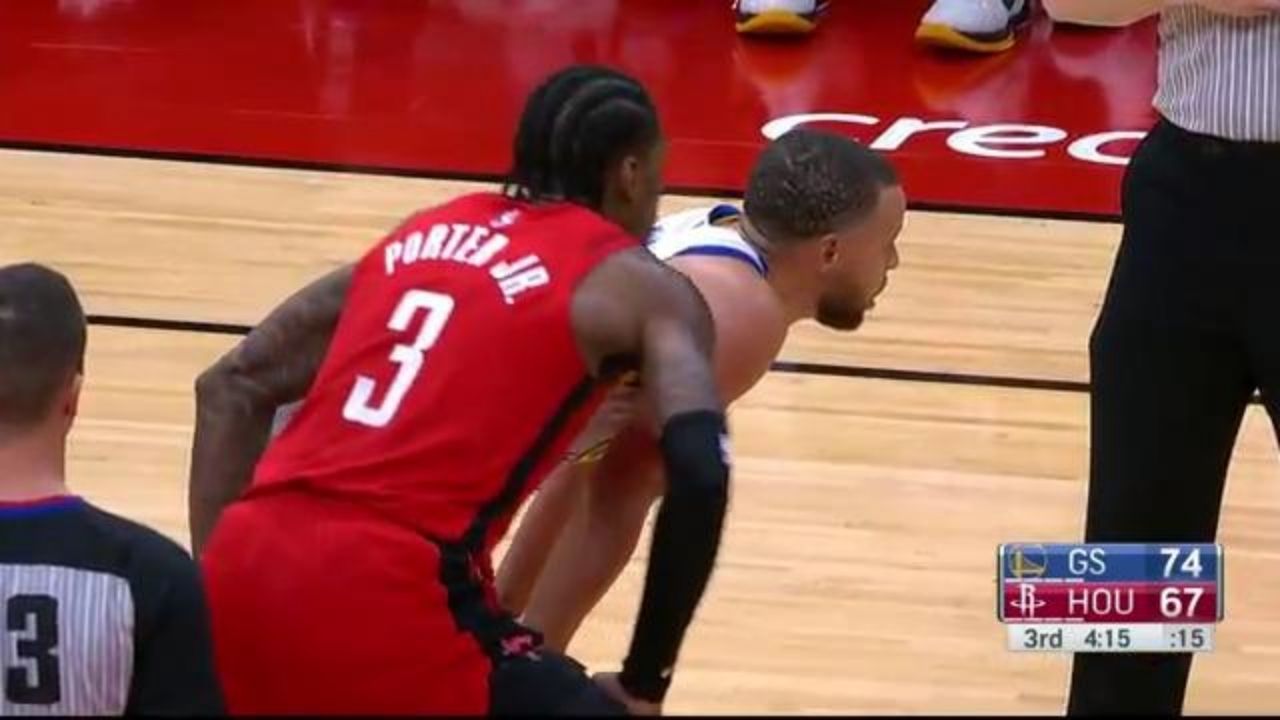 "THANK YOU KEVIN PORTER JR FOR IGNITING STEPHEN CURRY!": Warriors' fans thank the third-year Rockets player for trash talking the Chef, results in a 40-point night