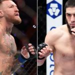 Islam Makhachev takes a shot at Conor McGregor during post fight interview at UFC Vegas 49 on Saturday after making quick work of Bobby Green.