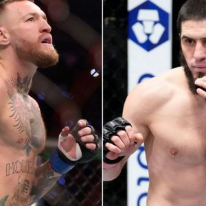 Islam Makhachev takes a shot at Conor McGregor during post fight interview at UFC Vegas 49 on Saturday after making quick work of Bobby Green.