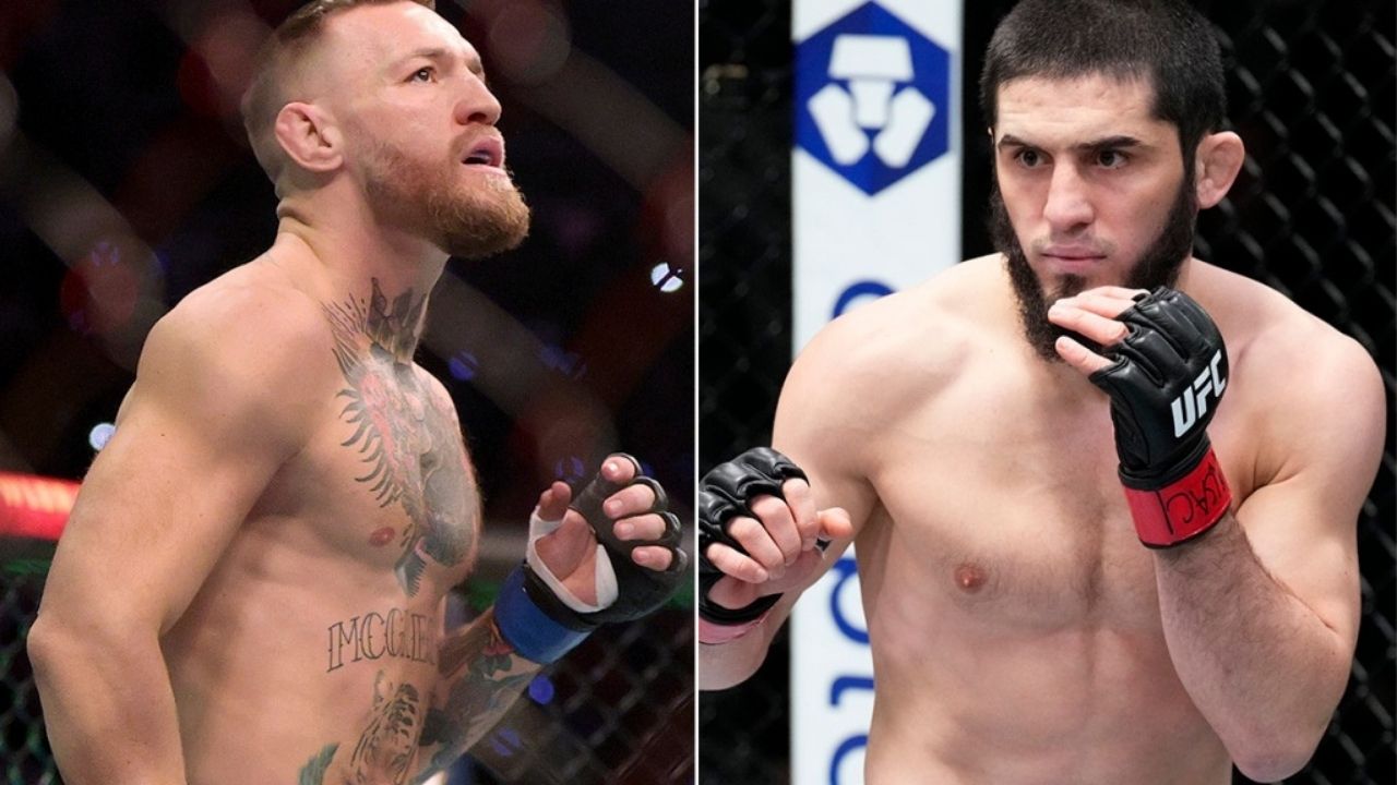 Islam Makhachev takes a shot at Conor McGregor during post fight interview at UFC Vegas 49 on Saturday after making quick work of Bobby Green.