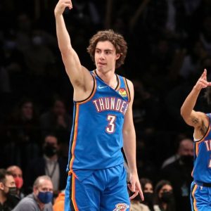 “Not Kevin Durant. Not Russell Westbrook. Josh Giddey has the franchise record!”: NBA Twitter reacts as the youngster sets the rookie record for the most double-doubles in a season