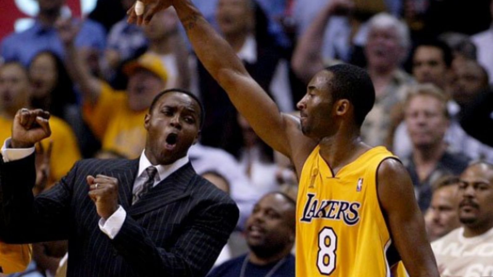 "Yes, I play basketball and I am going to be a superstar one day": An 8th grader Kobe Bryant was unfazed in answering the future three peat winners Horace Grant and Michael Jordan