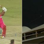 Biggest six in cricket history: Azam Khan thwacks 107m six off James Faulkner as ball lands at National Stadium roof