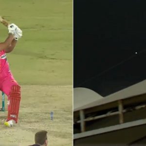 Biggest six in cricket history: Azam Khan thwacks 107m six off James Faulkner as ball lands at National Stadium roof