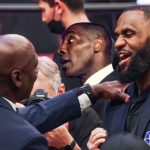 "Look at what they did to us, Skip Bayless!": Shannon Sharpe can't help but react as fans photoshop the duo into the background of Michael Jordan's and LeBron James' embrace