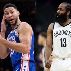 “James Harden shoots 33.2% from 3 while Ben Simmons from 3=LOL”: Sixers media trolls their former defensive savant following Nets