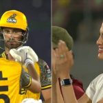 PSL 2022: Erin Holland cheers for husband Ben Cutting as he scores half-century for Peshawar Zalmi in a losing cause vs Multan Sultans