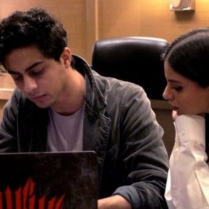 Aryan Khan in IPL auction 2022: Shah Rukh Khan son Aryan Khan and daughter Suhana Khan at KKR table in IPL auction