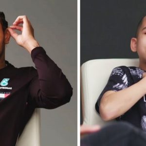 "I hate losing"- Lewis Hamilton gets mugged by a nine-year-old during an interview