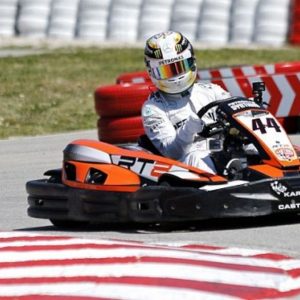 Watch as Lewis Hamilton goes Go Karting at the Circuit de Barcelona-Catalunya during the close battle for the World Championship in 2014