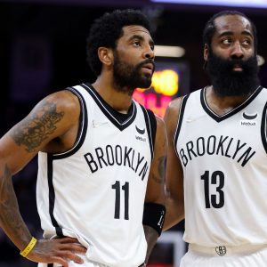 "Kyrie Irving has to be the least self aware professional athlete of all time": NBA Twitter grills point guard for failing to avoid Nets' 8th straight loss and commenting on James Harden's situation