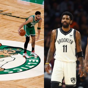 "The Celtics are coming to avenge Kyrie Irving's stomp on Lucky the logo!": Jayson Tatum and Co. have a chance to post a better record than the Nets since Uncle Drew's actions in the 2021 Playoffs