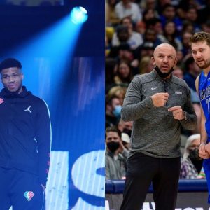 “Jason Kidd got soft on Luka Doncic, if I was late he would make me run!”: Giannis gets hushed by the Mavericks head coach for outing his strict practice with the Bucks