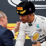 "All I know is I did not want to spray him"- Lewis Hamilton reveals he was told that Russian President Vladimir Putin's double was present at the podium during the 2015 Russian GP