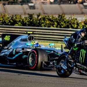 "What a day that was"– Mercedes reshares video when Lewis Hamilton and Valentino Rossi met to have a legendary crossover