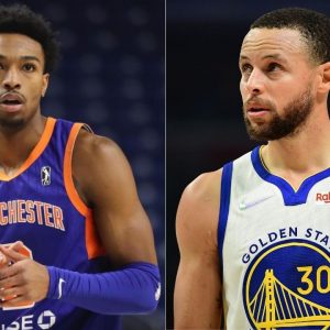 “Brandon Williams is only 3,083 3-pointers away from tying Stephen Curry for the record”: A hilarious graphic is displayed as the rookie knocks down his first career 3-pointer during the GSW-Blazers clash