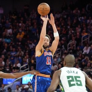 "Klay Thompson hasn't fallen off, he's just taking the toughest shots of his NBA career!": Statistic shows why the Warriors' sharpshooter is shooting a career-low 3-point percentage