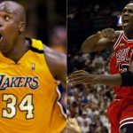 6'6" Michael Jordan and 7'1" Shaquille O'Neal are the only two NBA players to have ever achieved this historic feat