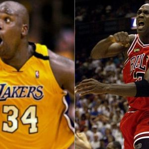 6'6" Michael Jordan and 7'1" Shaquille O'Neal are the only two NBA players to have ever achieved this historic feat
