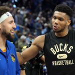 "It's kind of funny that like, we almost forgot who Klay Thompson is but I'm happy for him": Giannis Antetokoumpo gives his flowers to the Warriors guard after the latter has a season-high 38-points