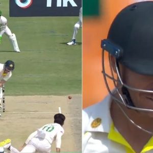 Pakistan's pacer Shaheen Afridi dismissed David Warner cheaply in the third test at Lahore's Gaddafi Stadium.