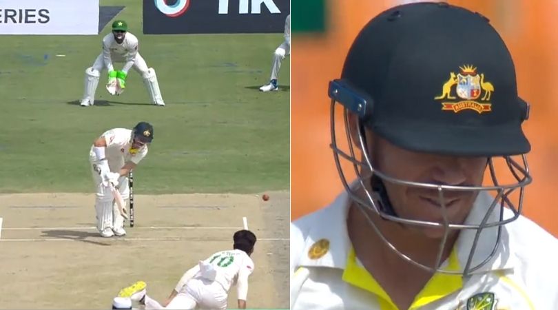 Pakistan's pacer Shaheen Afridi dismissed David Warner cheaply in the third test at Lahore's Gaddafi Stadium.