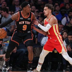 “Somebody who has the ball all game is going to score”: RJ Barrett slyly taunts Trae Young as the Hawks star erupts for 45 points on 25 shot attempts in a 6-point win vs the Knicks